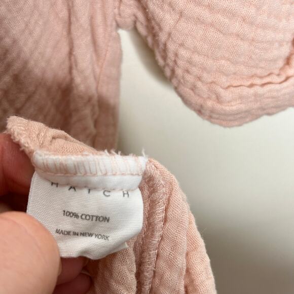 HATCH Amelia Midi Dress in Light Pink Cotton Gauze Sz XS/S {MM50} - Picture 6 of 7